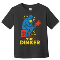 The Thinker By Auguste Rodin Contemplates Pickleball Toddler T-Shirt