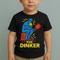 The Thinker By Auguste Rodin Contemplates Pickleball Toddler T-Shirt
