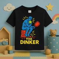 The Thinker By Auguste Rodin Contemplates Pickleball Toddler T-Shirt