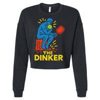 The Thinker By Auguste Rodin Contemplates Pickleball Cropped Pullover Crew