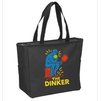 The Thinker By Auguste Rodin Contemplates Pickleball Zip Tote Bag