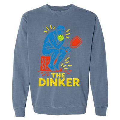 The Thinker By Auguste Rodin Contemplates Pickleball Garment-Dyed Sweatshirt