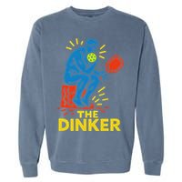 The Thinker By Auguste Rodin Contemplates Pickleball Garment-Dyed Sweatshirt