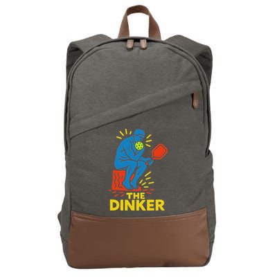 The Thinker By Auguste Rodin Contemplates Pickleball Cotton Canvas Backpack