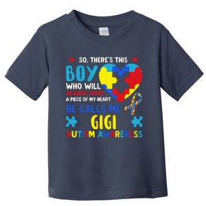 ThereS This Boy He Calls Me Gigi Gg Autism Awareness Toddler T-Shirt