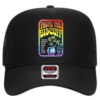 Taste The Biscuit Taste The Goodness  High Crown Mesh Back Trucker Hat