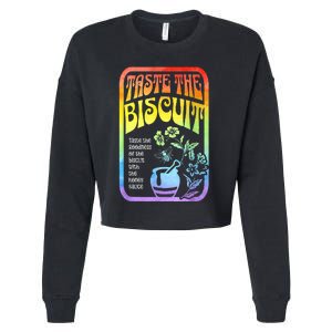 Taste The Biscuit Taste The Goodness  Cropped Pullover Crew