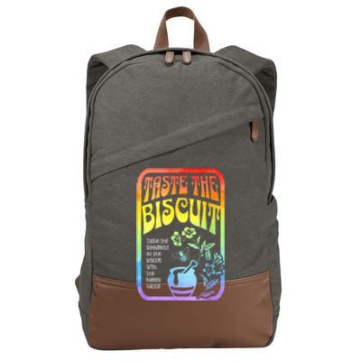 Taste The Biscuit Taste The Goodness  Cotton Canvas Backpack