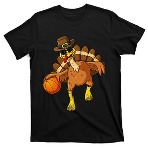 Thanksgiving Turkey Basketball Player Funny T-Shirt