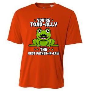 Toadgiftally The Best Fathergiftingiftlaw Frog Lover Daddygiftingiftlaw Cute Gif Cooling Performance Crew T-Shirt