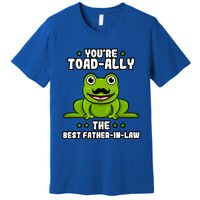 Toadgiftally The Best Fathergiftingiftlaw Frog Lover Daddygiftingiftlaw Cute Gif Premium T-Shirt