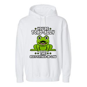 Toadgiftally The Best Fathergiftingiftlaw Frog Lover Daddygiftingiftlaw Cute Gif Garment-Dyed Fleece Hoodie