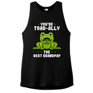 Toadgiftally The Best Grandpap Frog Lover Toad Grandfather Gift Ladies PosiCharge Tri-Blend Wicking Tank