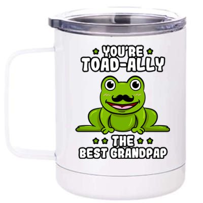 Toadgiftally The Best Grandpap Frog Lover Toad Grandfather Gift 12 oz Stainless Steel Tumbler Cup