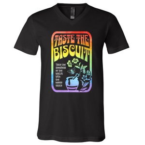 Taste The Biscuit Taste The Goodness V-Neck T-Shirt