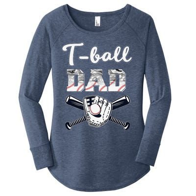 TBall Tee Ball Dad Baseball Dad Game Day Fathers Day Women's Perfect Tri Tunic Long Sleeve Shirt