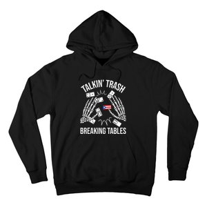 Talking Trash Breaking Tables Dominoes Lover Domino Player Hoodie