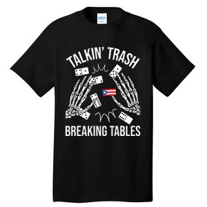 Talking Trash Breaking Tables Dominoes Lover Domino Player Tall T-Shirt