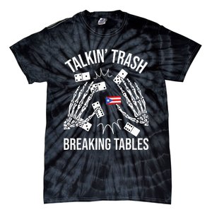 Talking Trash Breaking Tables Dominoes Lover Domino Player Tie-Dye T-Shirt