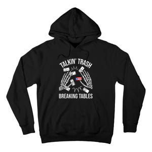 Talking Trash Breaking Tables Dominoes Lover Domino Player Tall Hoodie