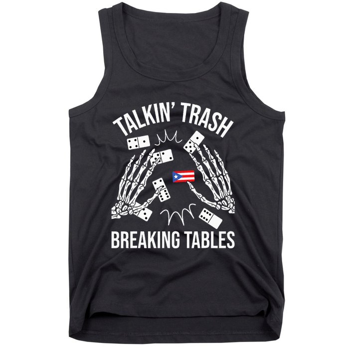 Talking Trash Breaking Tables Dominoes Lover Domino Player Tank Top