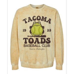 Tacoma Toads Baseball Retro Minor League Baseball Team Colorblast Crewneck Sweatshirt