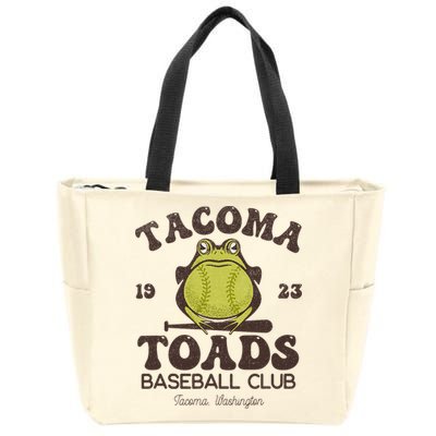 Tacoma Toads Baseball Retro Minor League Baseball Team Zip Tote Bag
