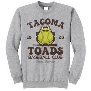 Tacoma Toads Baseball Retro Minor League Baseball Team Tall Sweatshirt