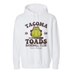 Tacoma Toads Baseball Retro Minor League Baseball Team Garment-Dyed Fleece Hoodie