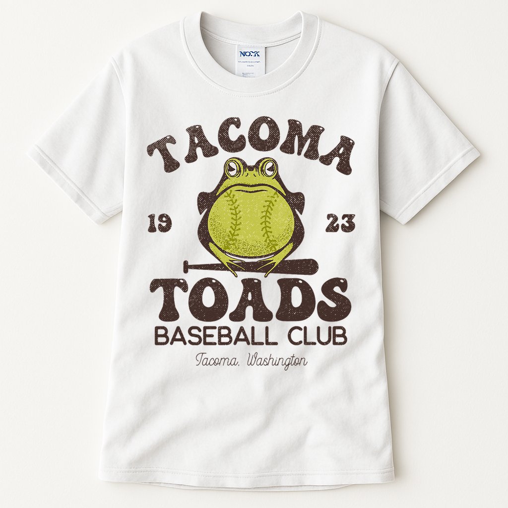 Tacoma Toads Baseball Retro Minor League Baseball Team Tall T-Shirt