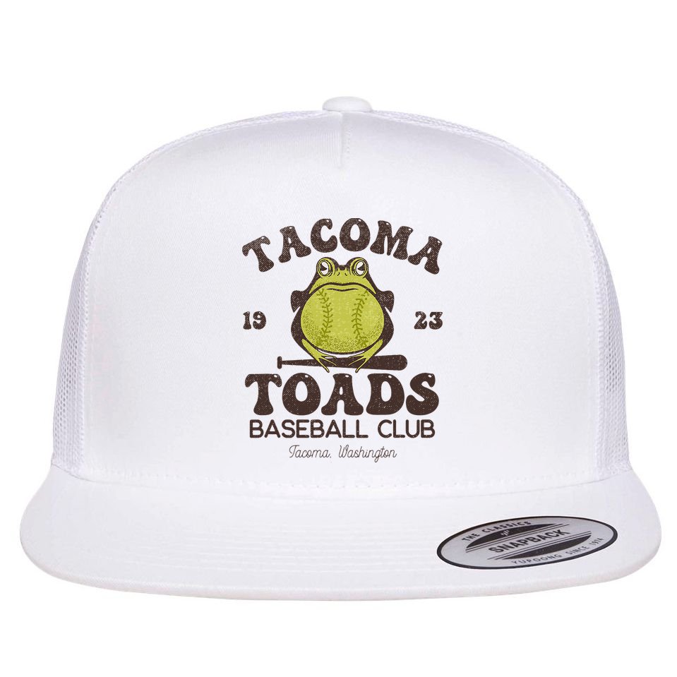 Tacoma Toads Baseball Retro Minor League Baseball Team Flat Bill Trucker Hat