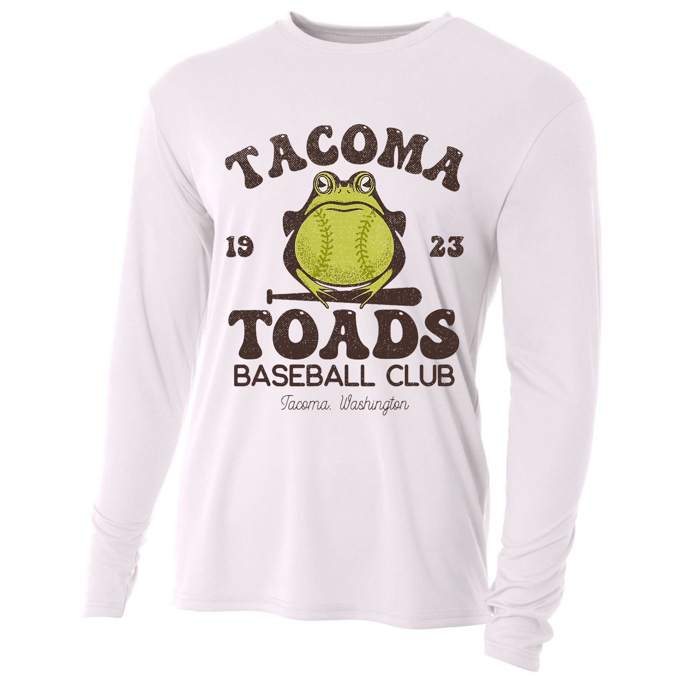 Tacoma Toads Baseball Retro Minor League Baseball Team Cooling Performance Long Sleeve Crew