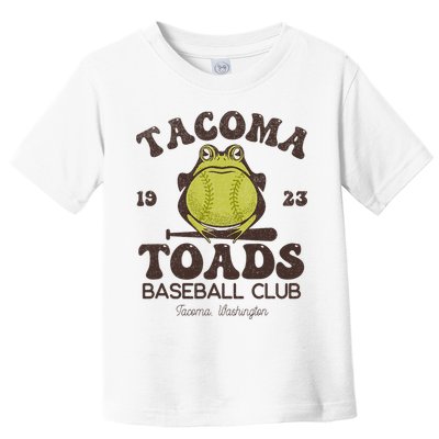 Tacoma Toads Baseball Retro Minor League Baseball Team Toddler T-Shirt
