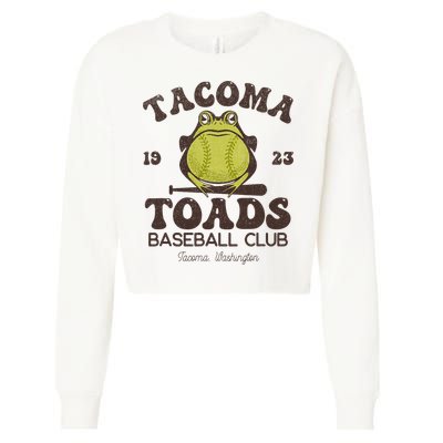 Tacoma Toads Baseball Retro Minor League Baseball Team Cropped Pullover Crew
