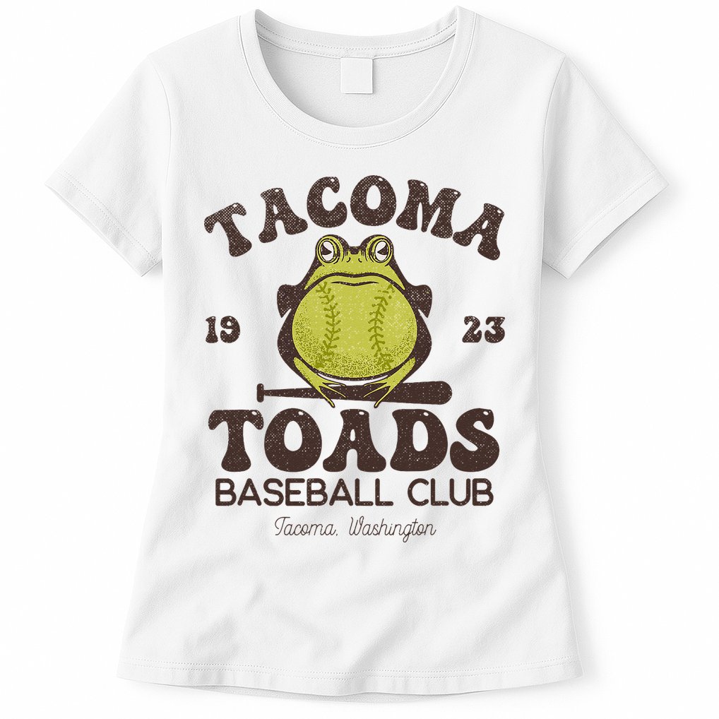 Tacoma Toads Baseball Retro Minor League Baseball Team Womens T-Shirt