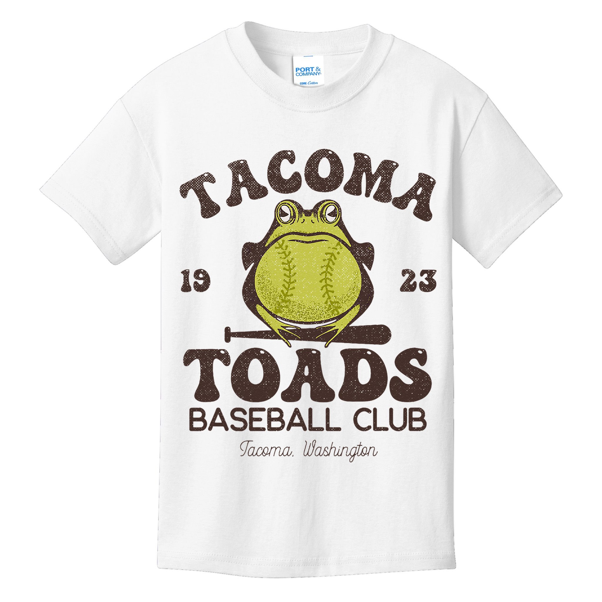 Tacoma Toads Baseball Retro Minor League Baseball Team Kids T-Shirt