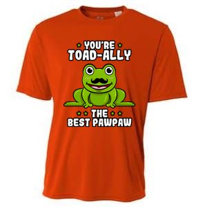 Toadgiftally The Best Pawpaw Frog Lover Toad Grandfather Gift Cooling Performance Crew T-Shirt