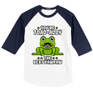 Toadgiftally The Best Pawpaw Frog Lover Toad Grandfather Gift Baseball Sleeve Shirt