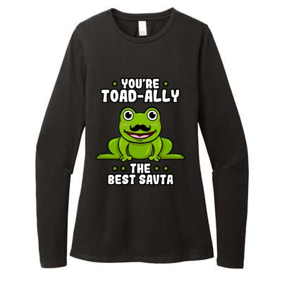 Toadgiftally The Best Savta Frog Lover Toad Grandfather Gift Womens CVC Long Sleeve Shirt