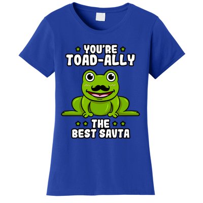 Toadgiftally The Best Savta Frog Lover Toad Grandfather Gift Women's T-Shirt