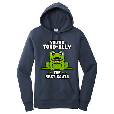 Toadgiftally The Best Savta Frog Lover Toad Grandfather Gift Women's Pullover Hoodie