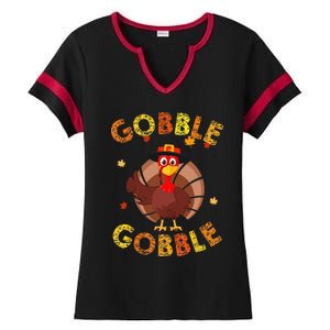 Thanksgiving Turkey Baby Outfit Adorable Gobble Gobble Ladies Halftime Notch Neck Tee