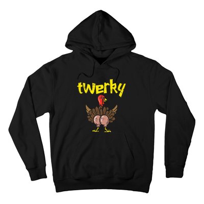 Twerky Turkey Butt Thanksgiving Twerk Dance Pun Hoodie