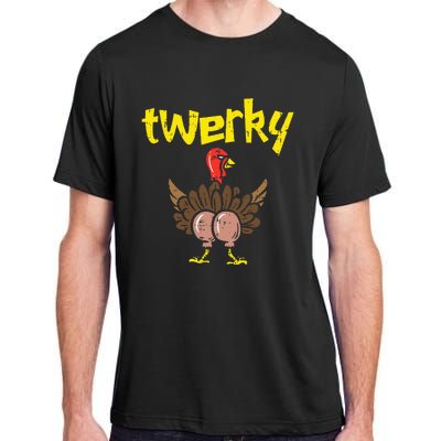 Twerky Turkey Butt Thanksgiving Twerk Dance Pun Adult ChromaSoft Performance T-Shirt