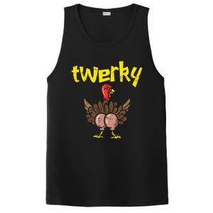 Twerky Turkey Butt Thanksgiving Twerk Dance Pun PosiCharge Competitor Tank