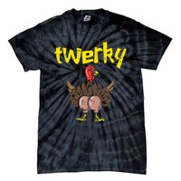 Twerky Turkey Butt Thanksgiving Twerk Dance Pun Tie-Dye T-Shirt