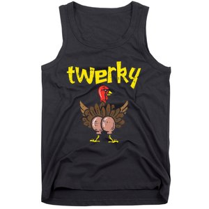 Twerky Turkey Butt Thanksgiving Twerk Dance Pun Tank Top