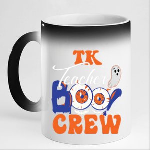 Tk Teacher Boo Crew Ghost Spooky Halloween Tk Squad Matching Meaningful Gift 11oz Black Color Changing Mug