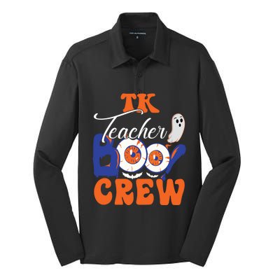 Tk Teacher Boo Crew Ghost Spooky Halloween Tk Squad Matching Meaningful Gift Silk Touch Performance Long Sleeve Polo