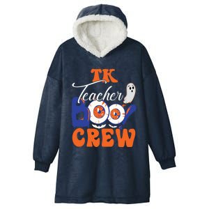 Tk Teacher Boo Crew Ghost Spooky Halloween Tk Squad Matching Meaningful Gift Hooded Wearable Blanket